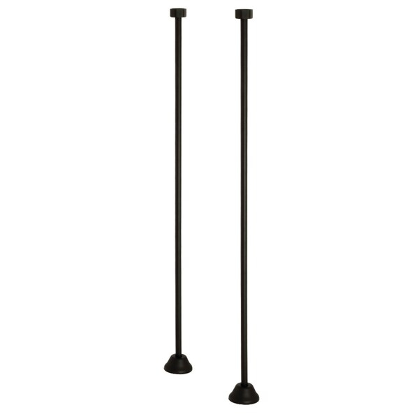 CC480 Straight Bath Supply, Matte Black